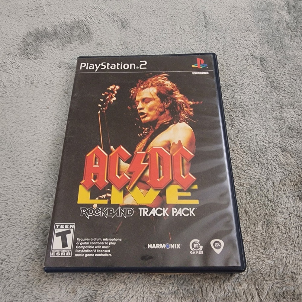 AC/DC Live: Rock Band Track Pack Playstation 2 PS2 Video Game Complete CIB